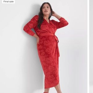 Lane Bryant Holiday 2022 Red Velvet Dress